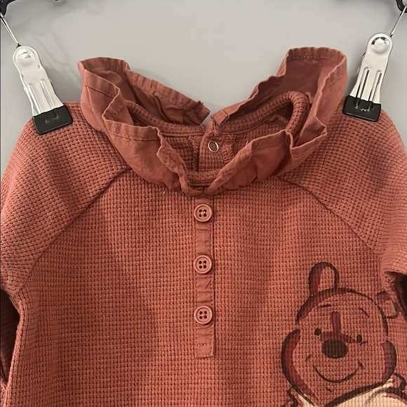 Rust Baby Romper with Cartoon Characters - Picture 5 of 9